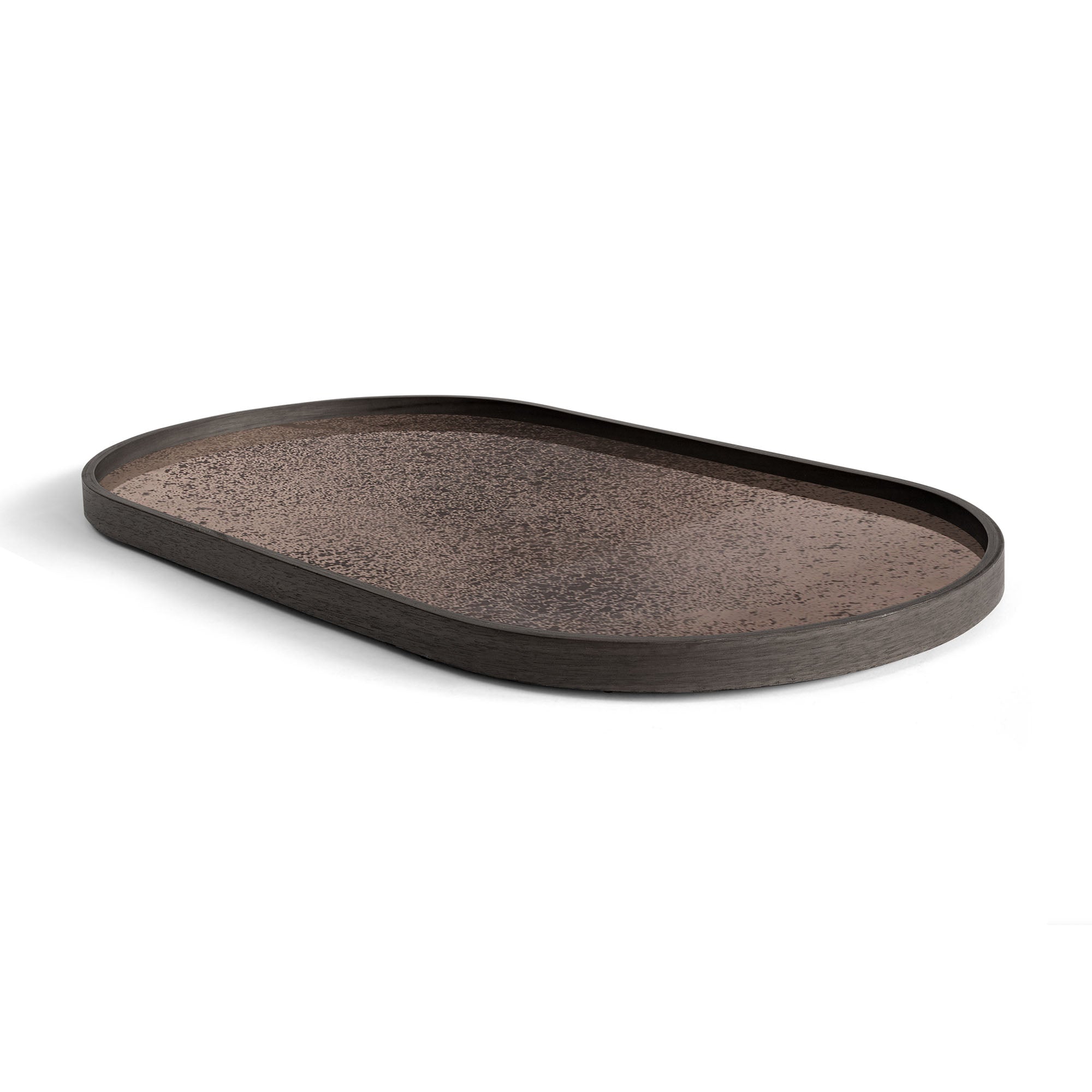 Bronze Aged Mirror Tray Oblong