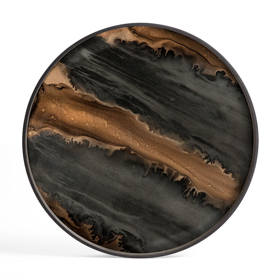 Bronze Organic Glass Tray Large