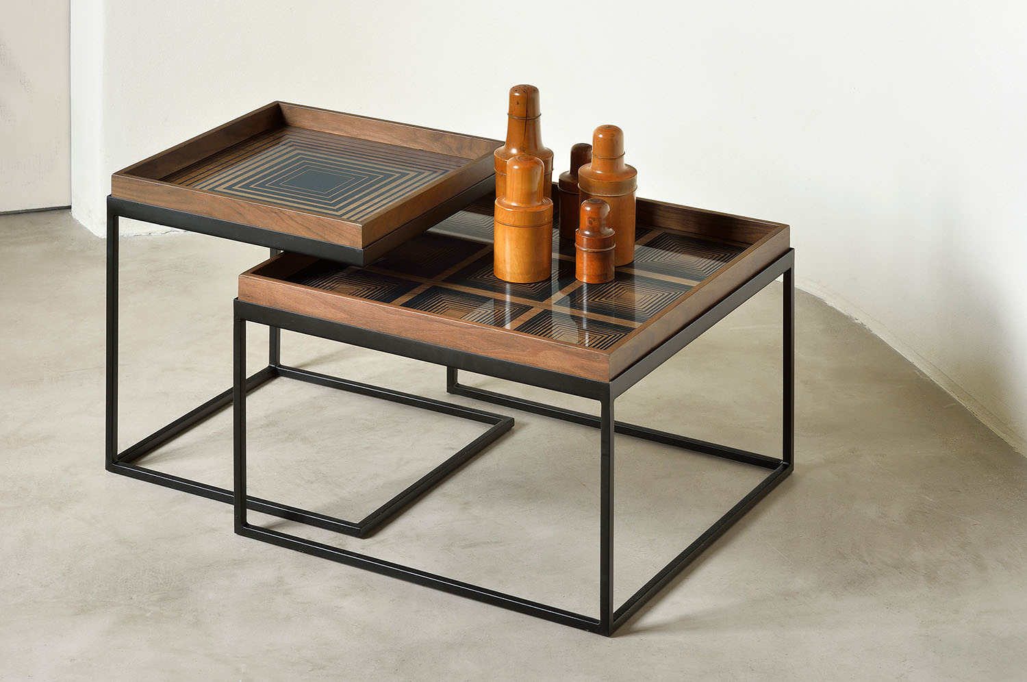 Ink Squares Glass Tray Square Large
