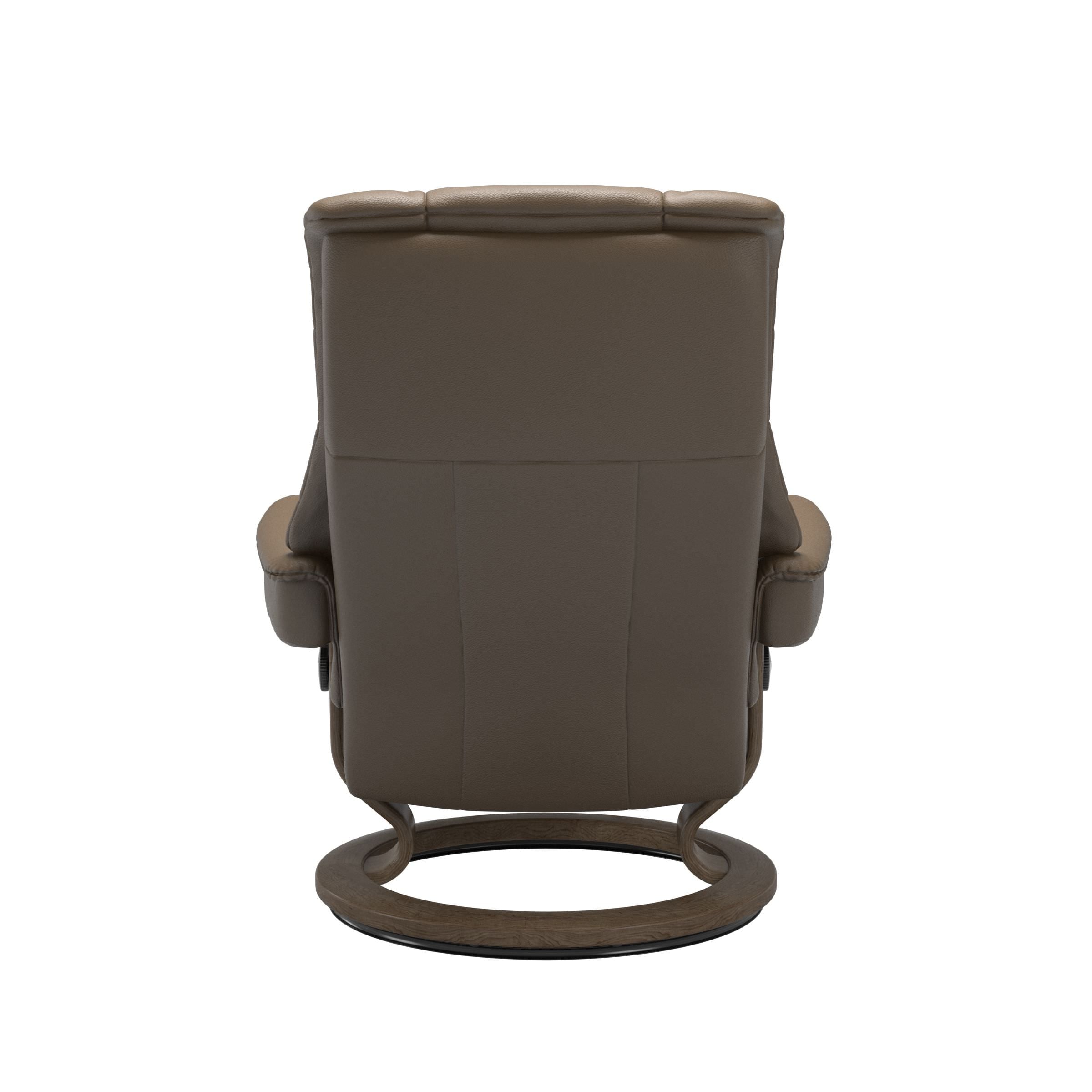 Stressless Mayfair Medium Recliner & Ottoman - Classic - Velaro Mole - In Stock