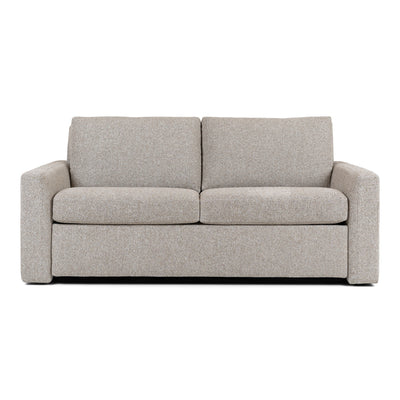 American Leather Clara Comfort Sleeper loveseat sofa size in beige fabric facing forward
