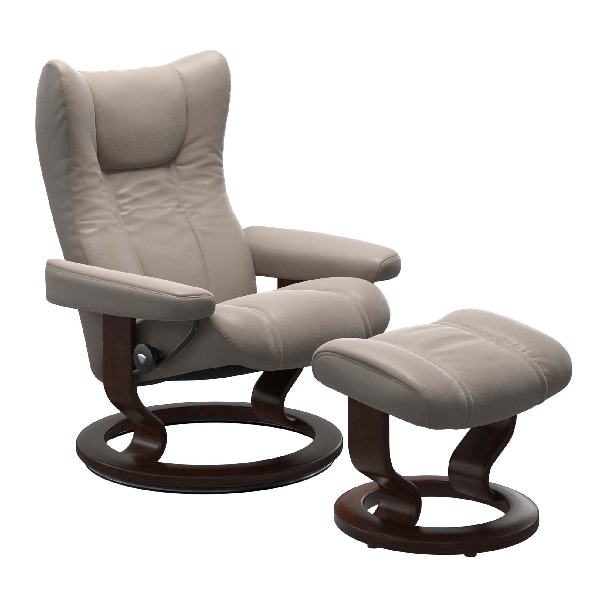 Stressless Wing Classic Recliner & Ottoman