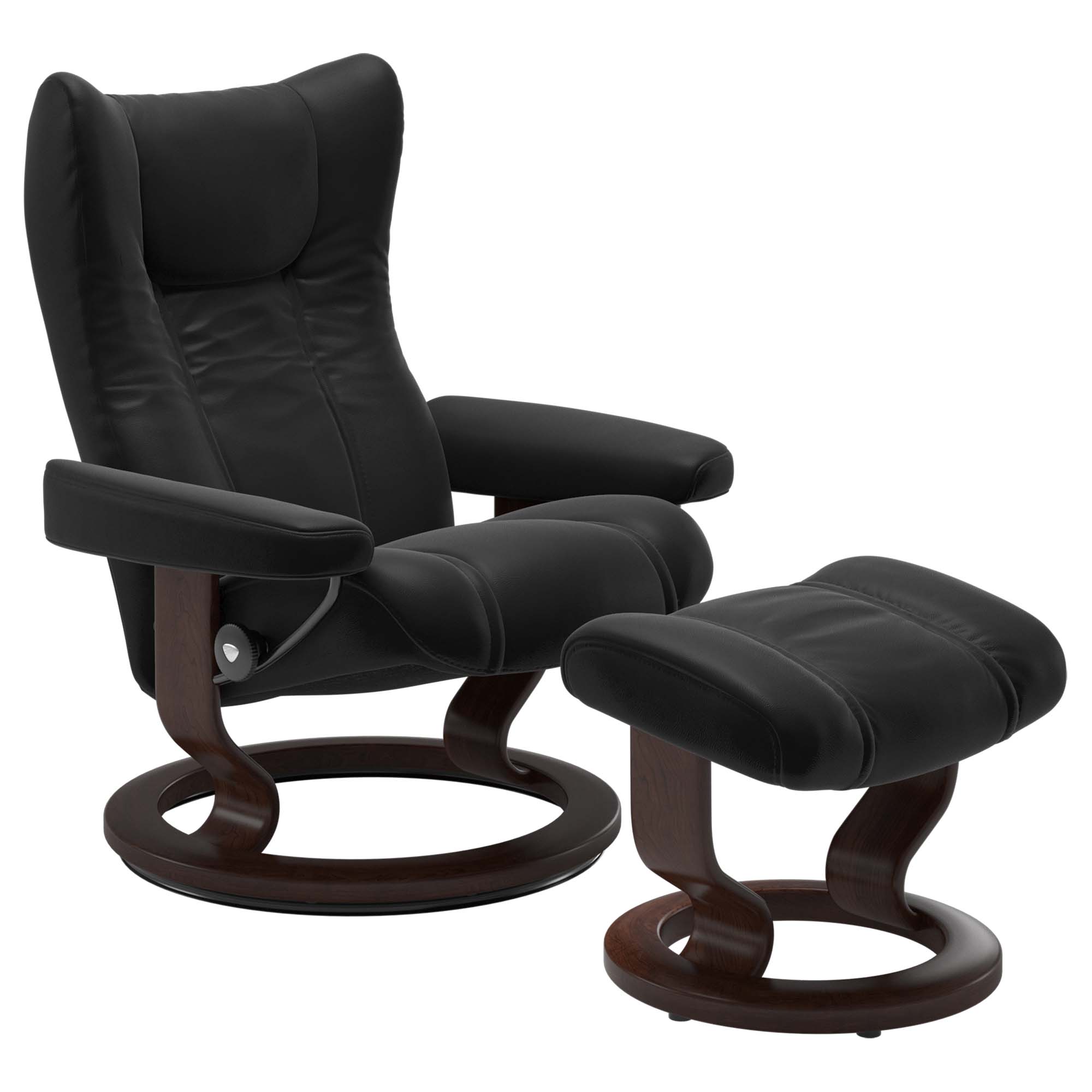 Stressless Wing Classic Recliner & Ottoman