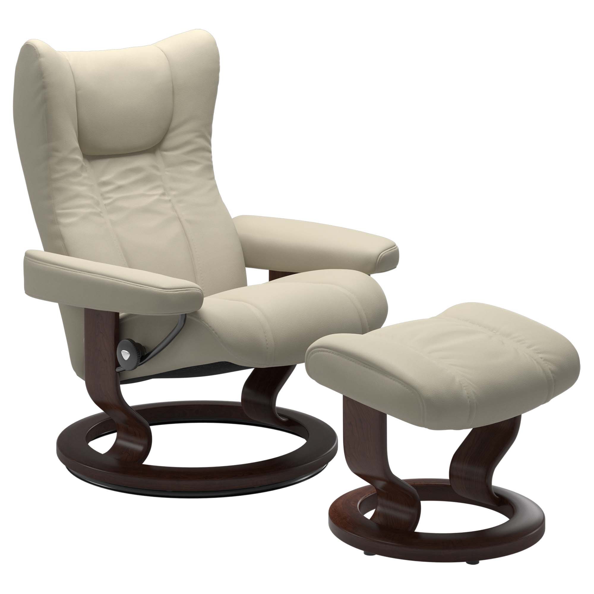 Stressless Wing Classic Recliner & Ottoman
