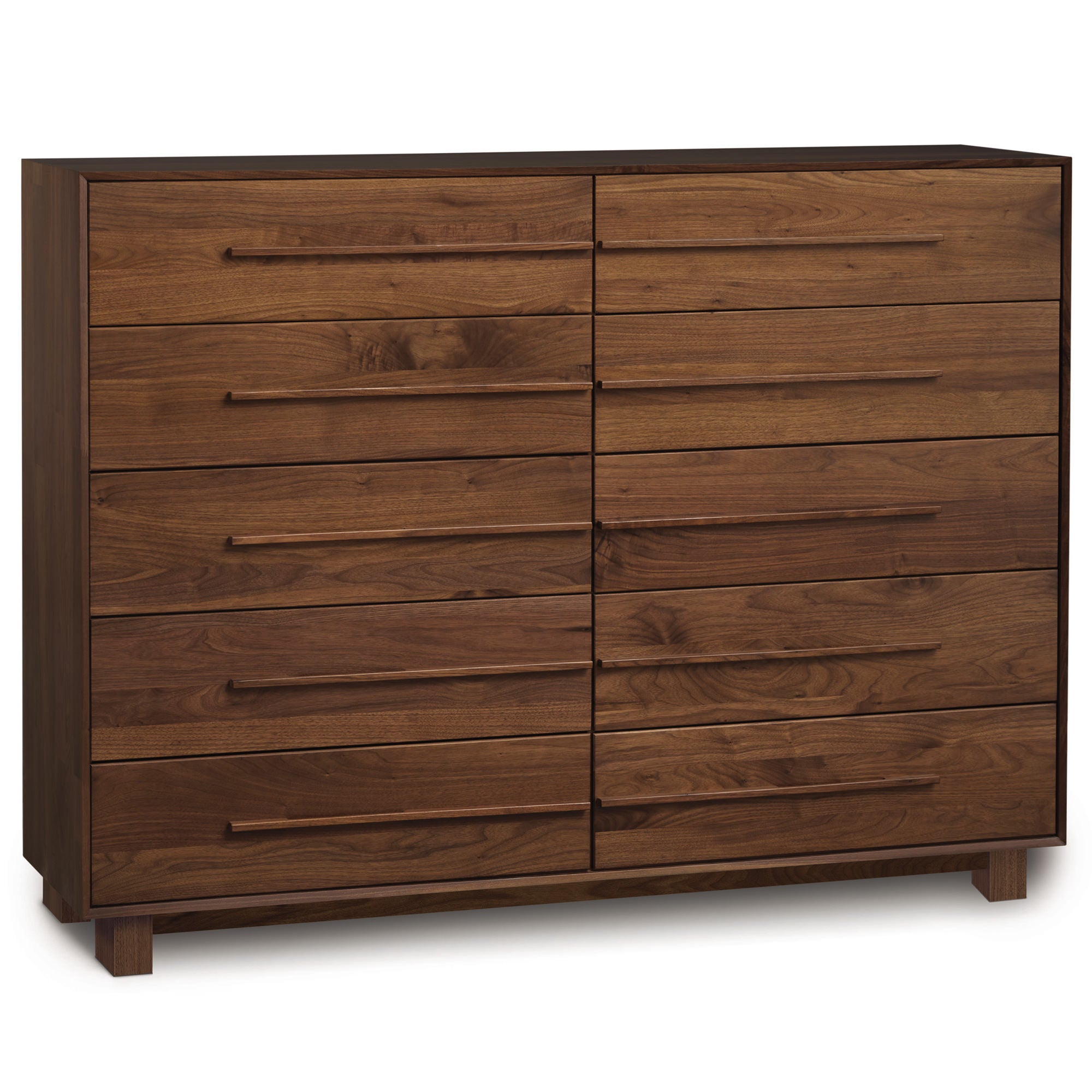Copeland Sloane 10 drawer dresser walnut angle view