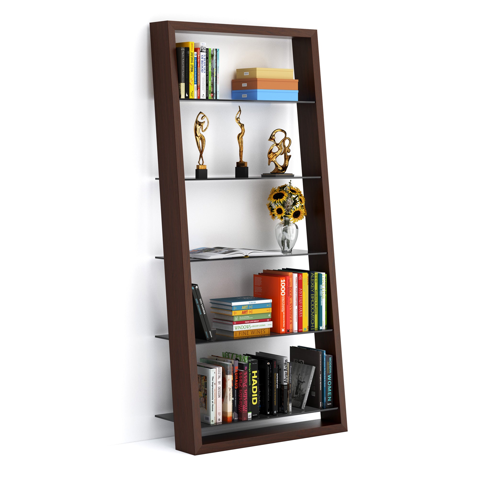 BDI EIleen 5166 Leaning Shelf Chocolate stained walnut