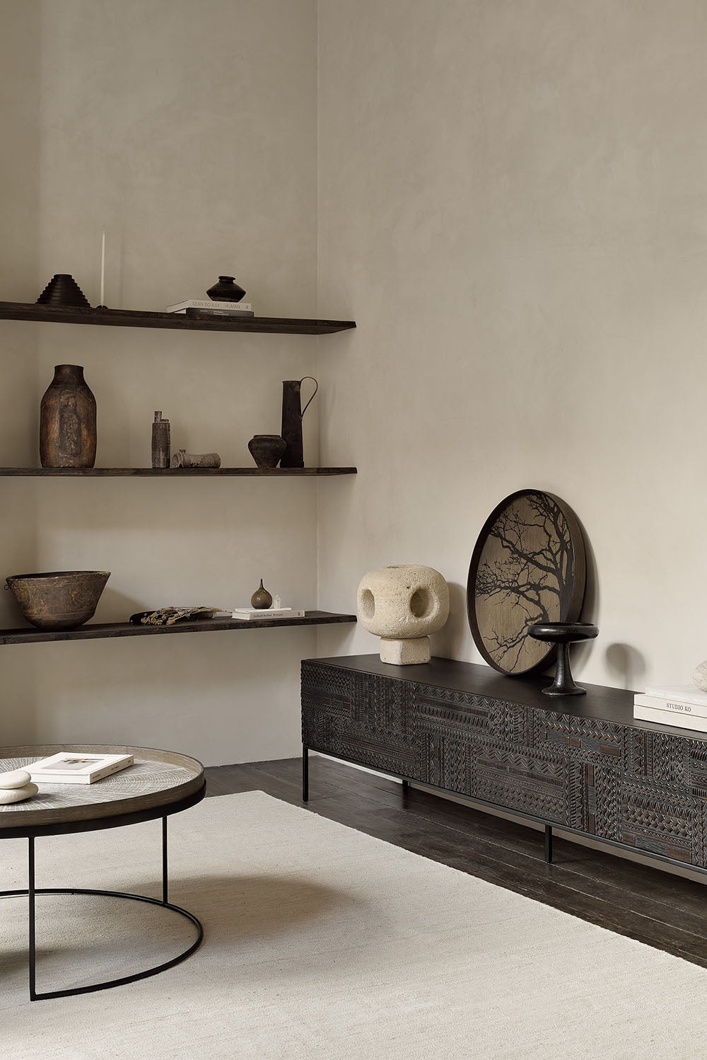 White Slice Wooden Tray X-Large