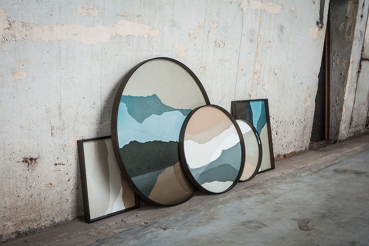 Slate Wabi Sabi Glass Tray Large