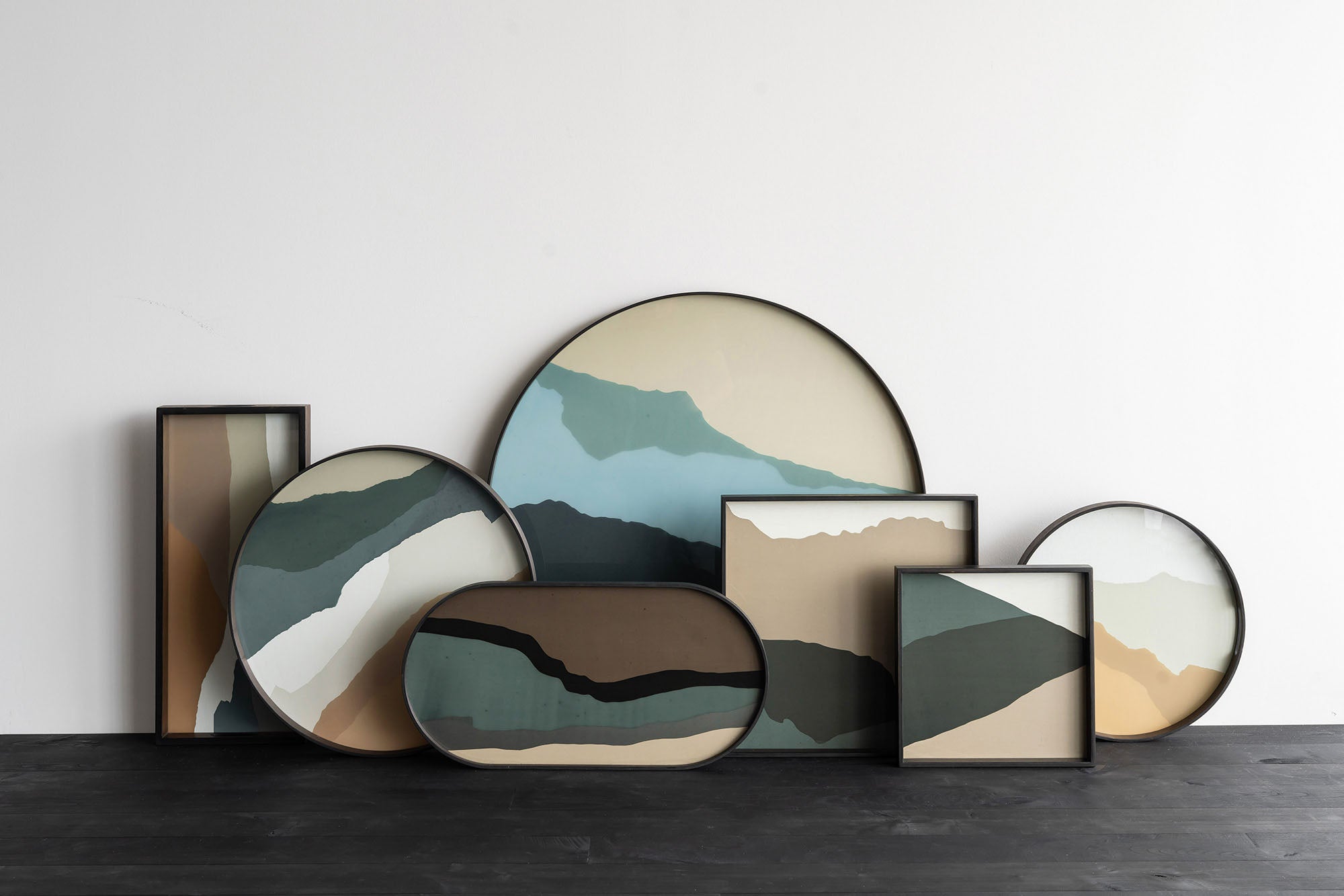 Slate Wabi Sabi Glass Tray Large