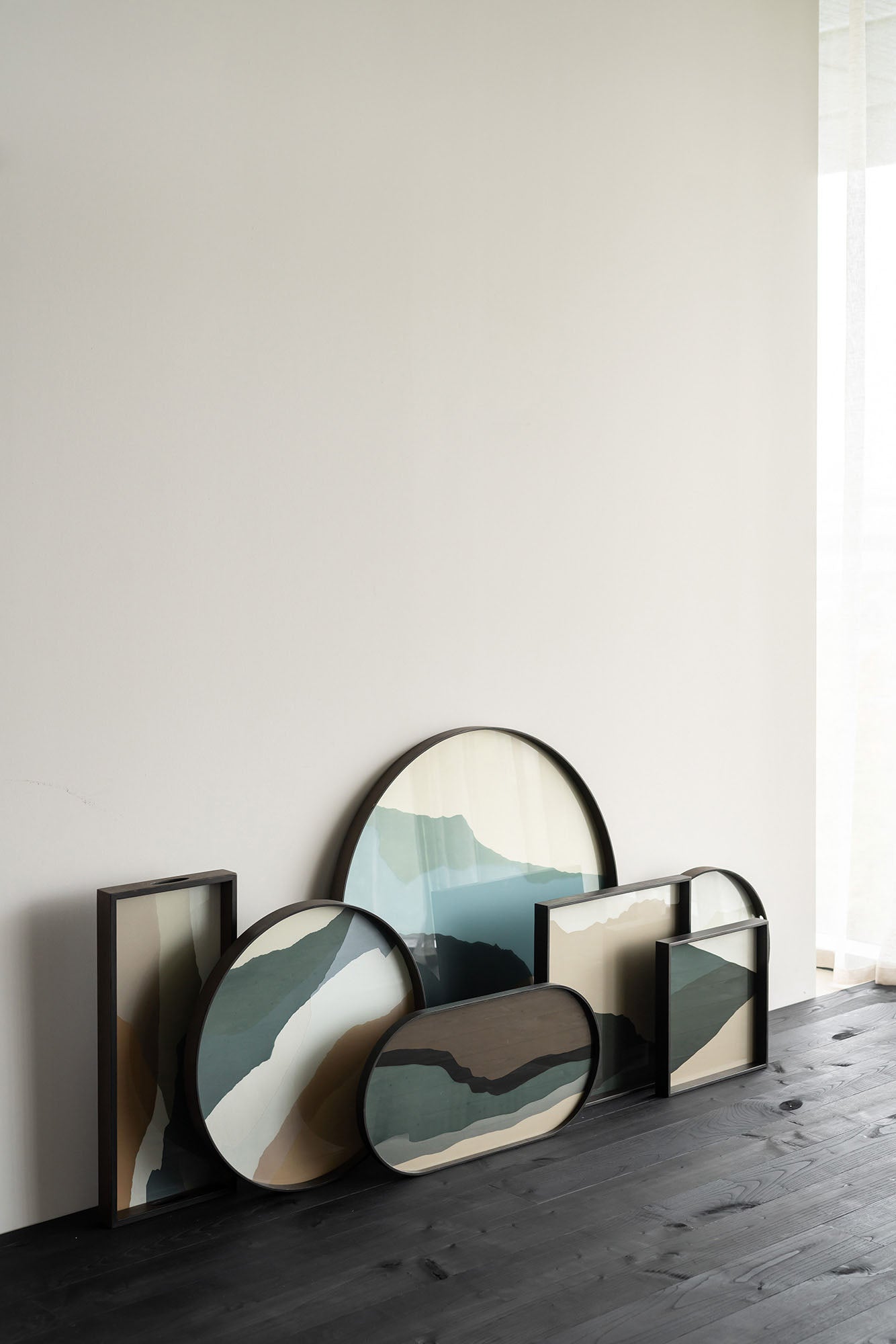 Slate Wabi Sabi Glass Tray Large