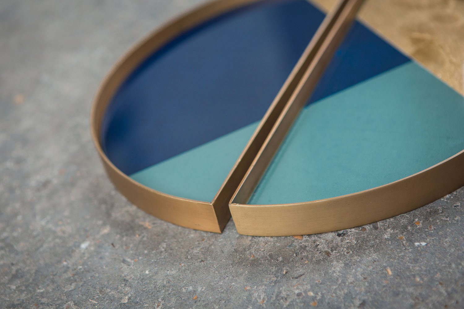 Geometric Half Moon Valet Tray