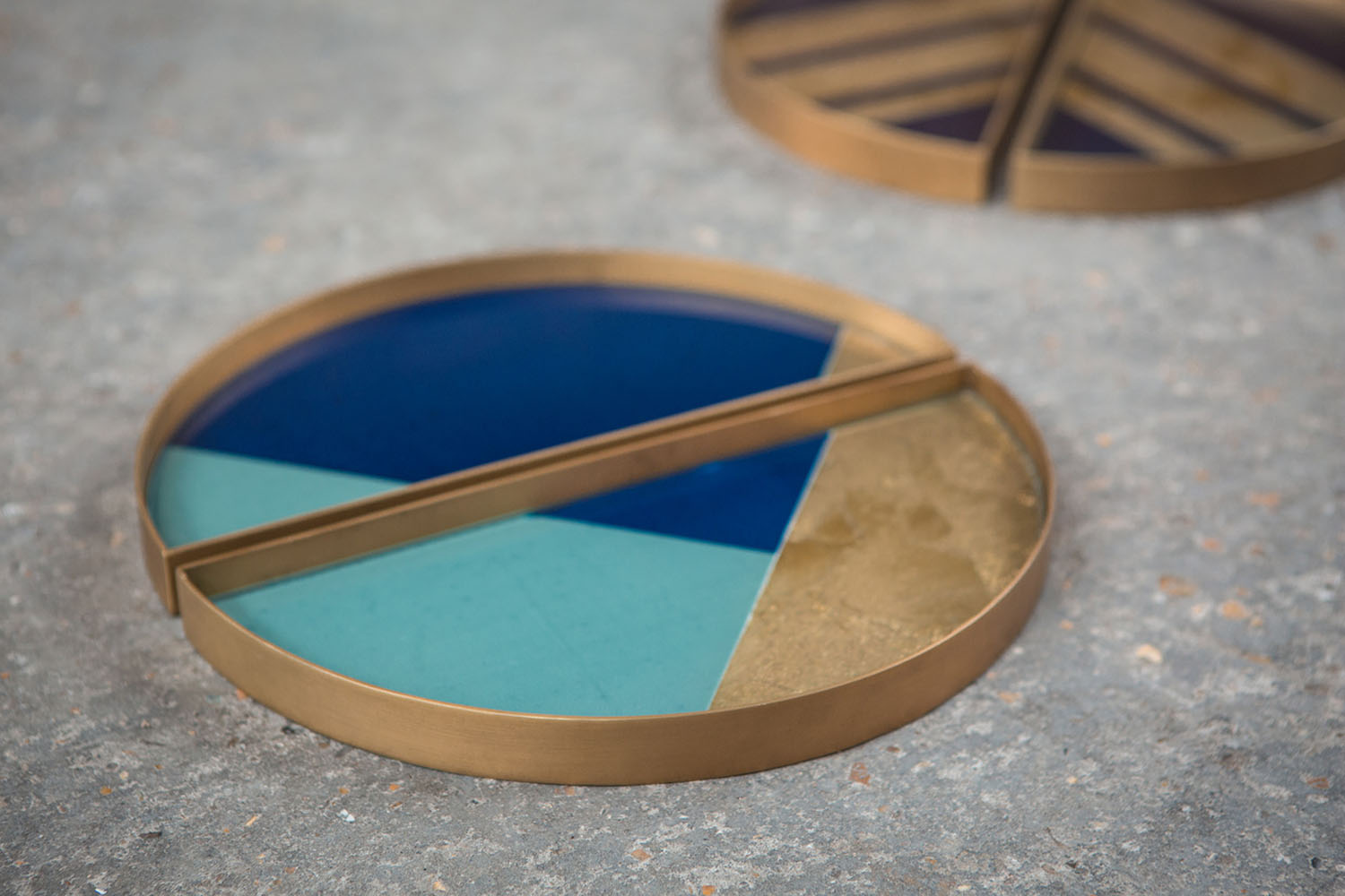 Geometric Half Moon Valet Tray