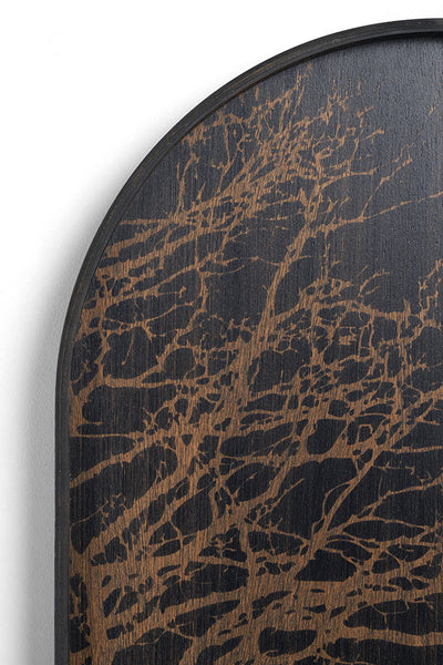Black Tree Wooden Tray Oblong