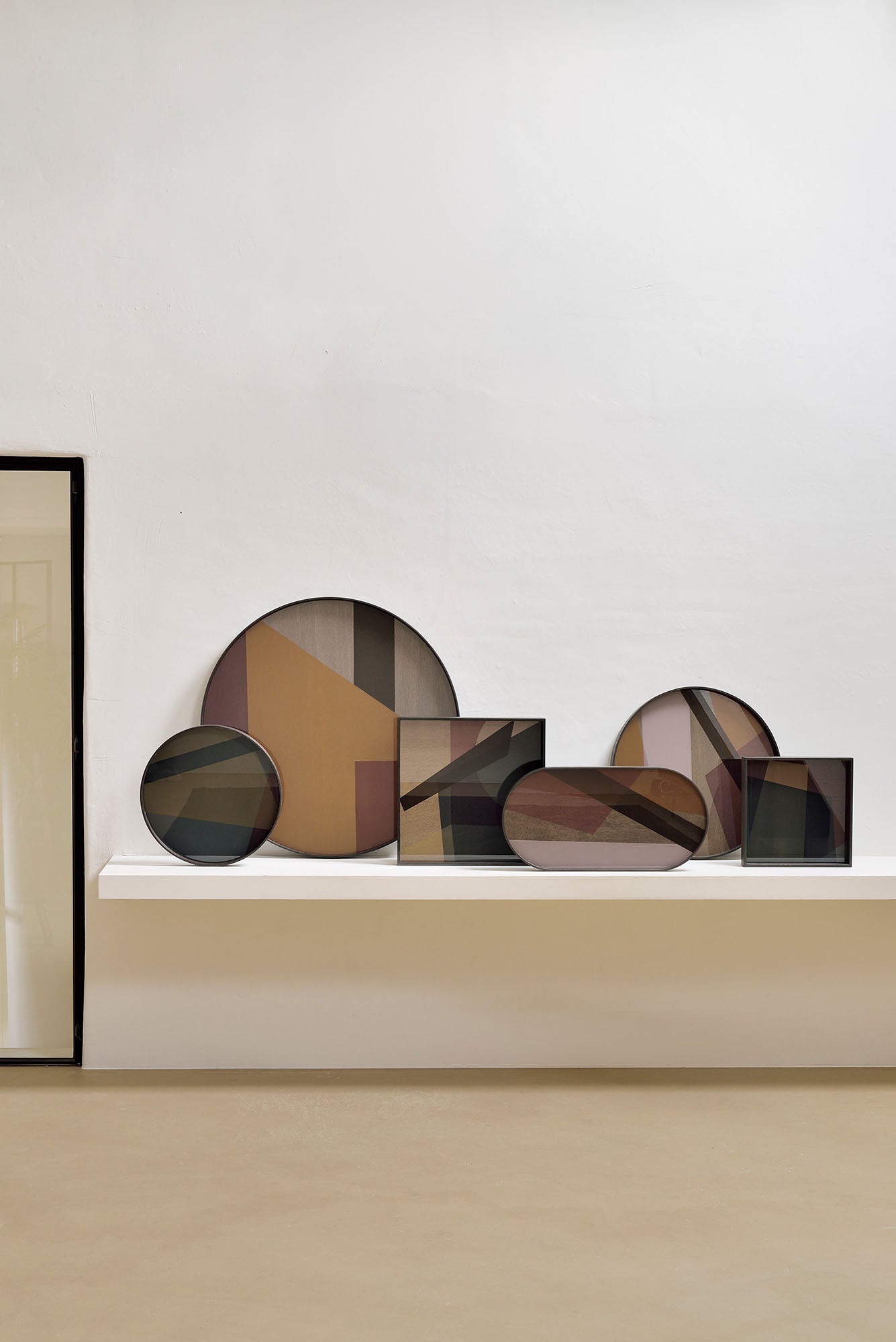 Gold Angle Glass Tray X-Large