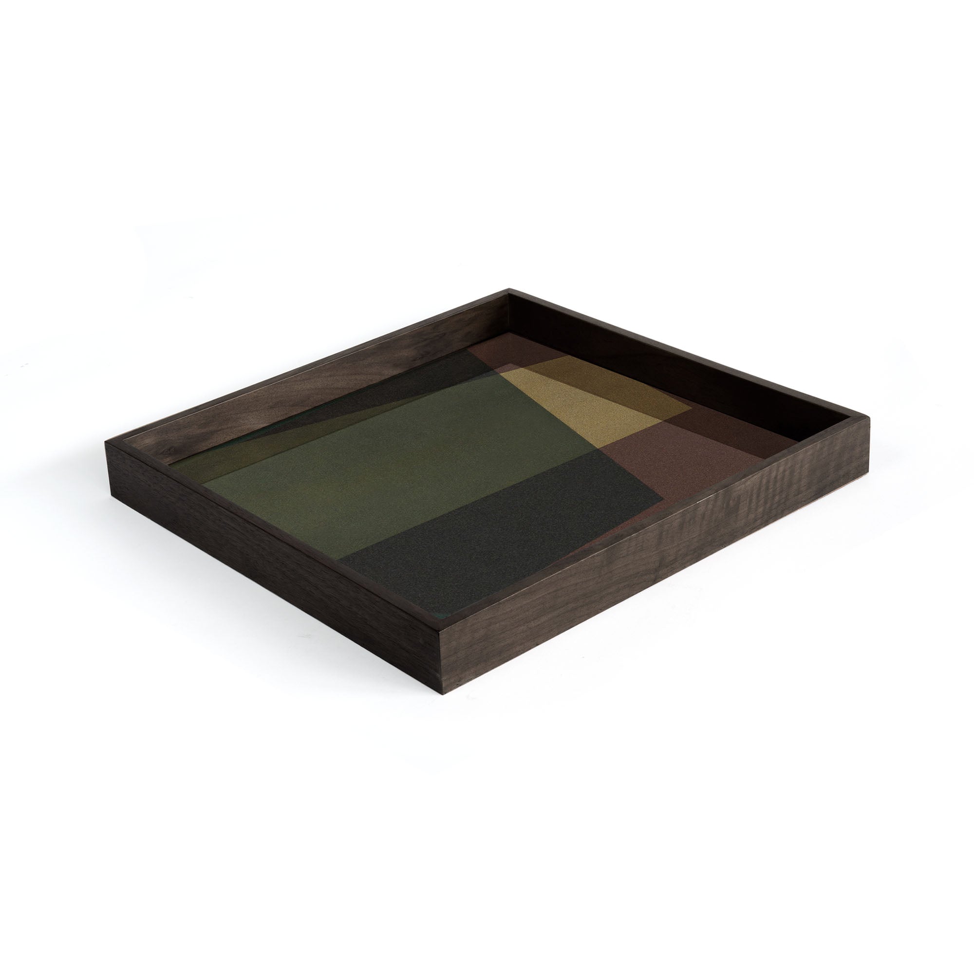 Slate Overlay Glass Tray Small