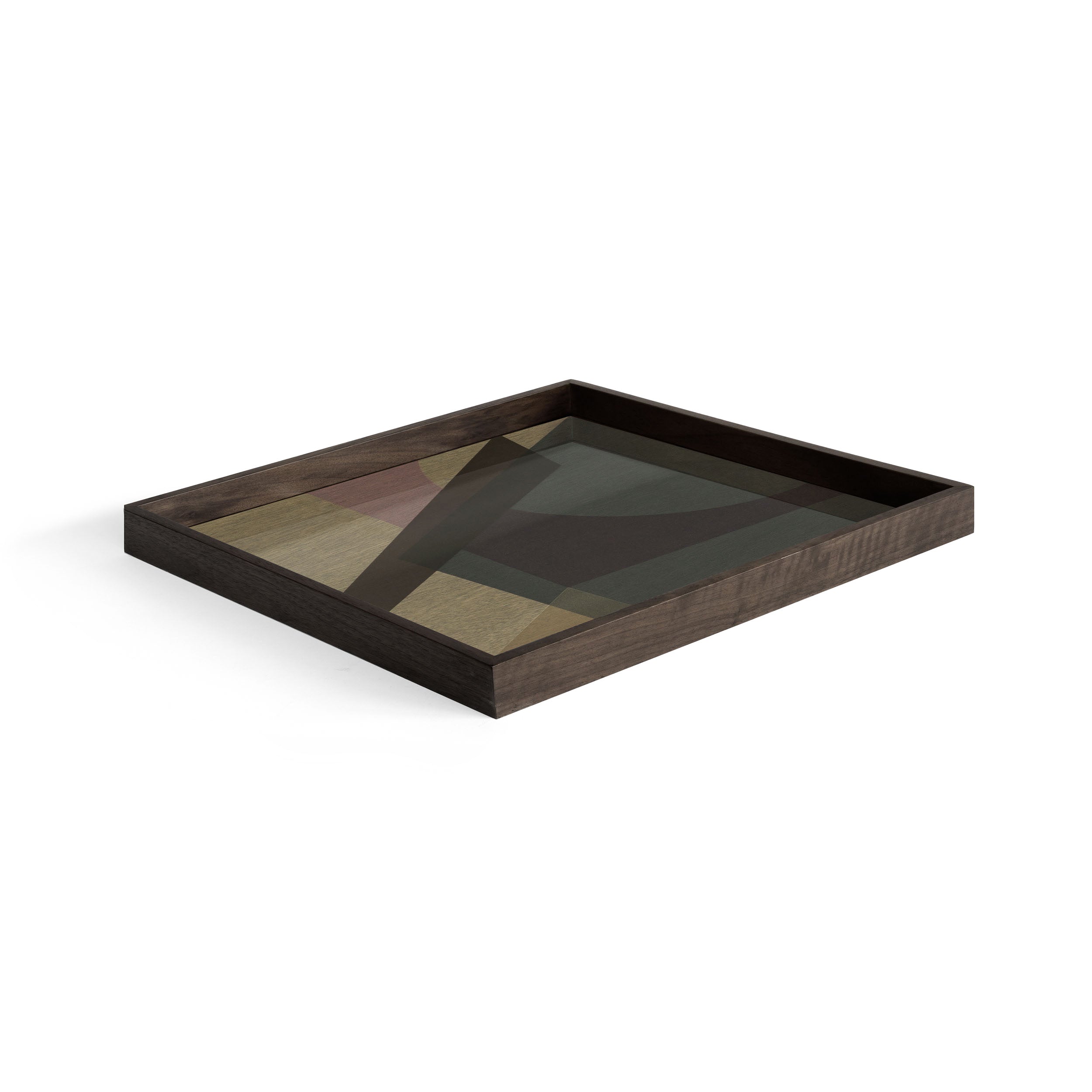 Slate Angle Glass Tray Square Large