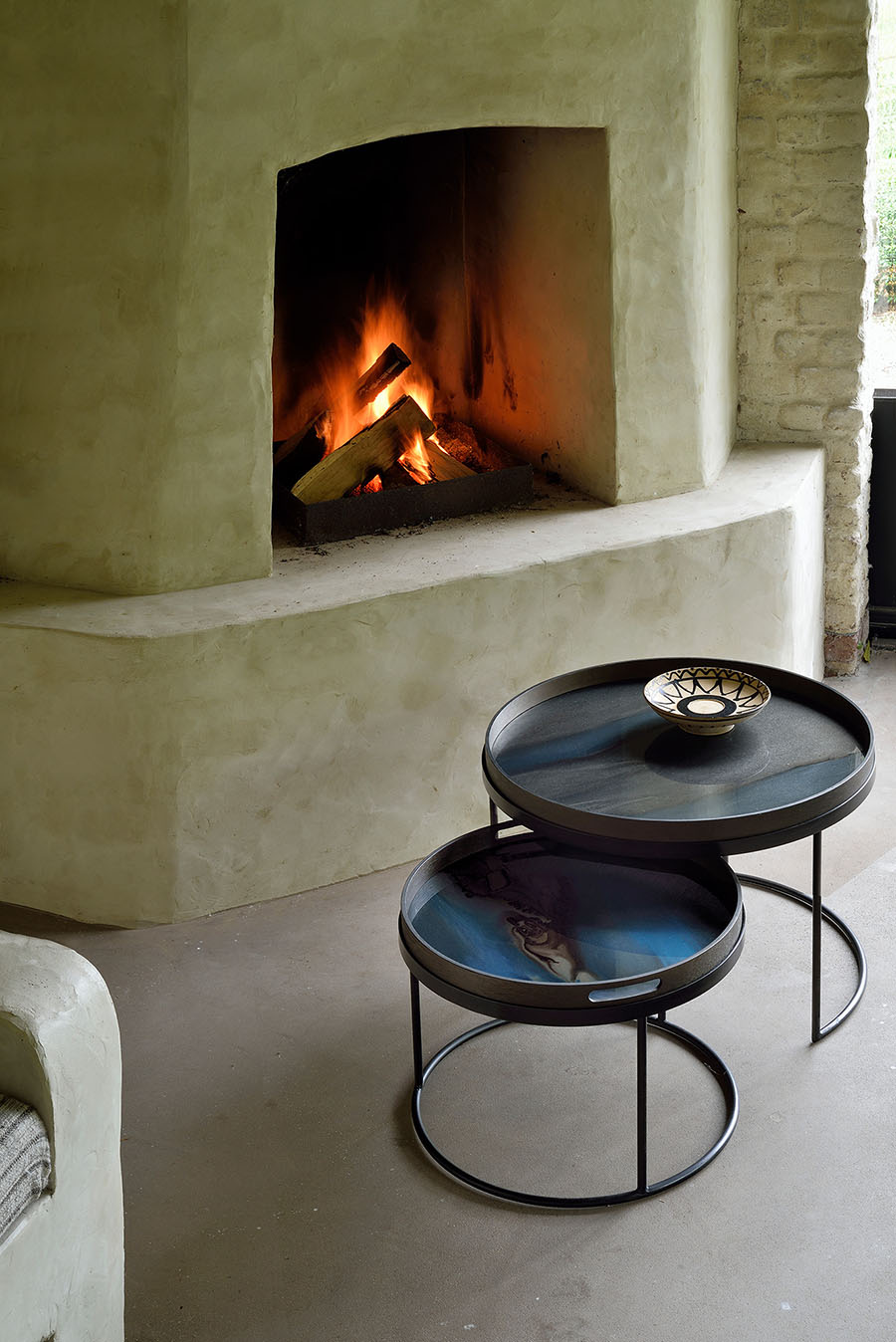 Graphite Organic Glass Tray Large