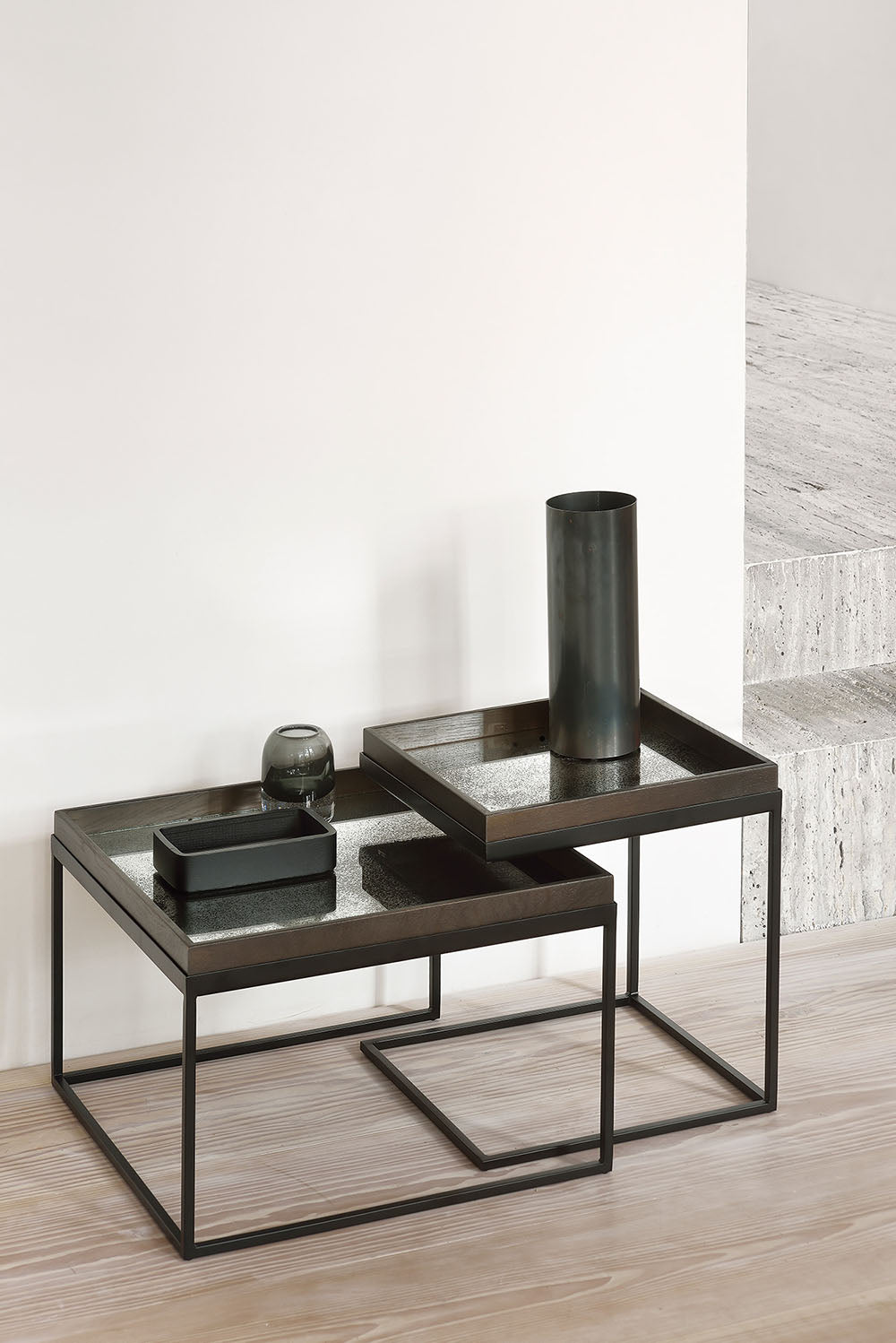 Clear Mirror Tray Square Large