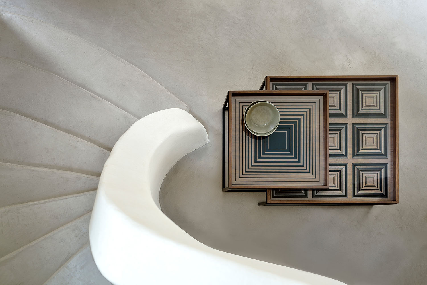 Ink Squares Glass Tray Square Large