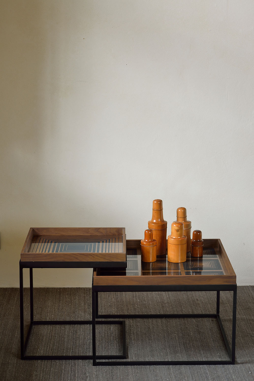 Ink Squares Glass Tray Square Large