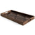 Walnut Linear Squares Glass Tray Rectangle