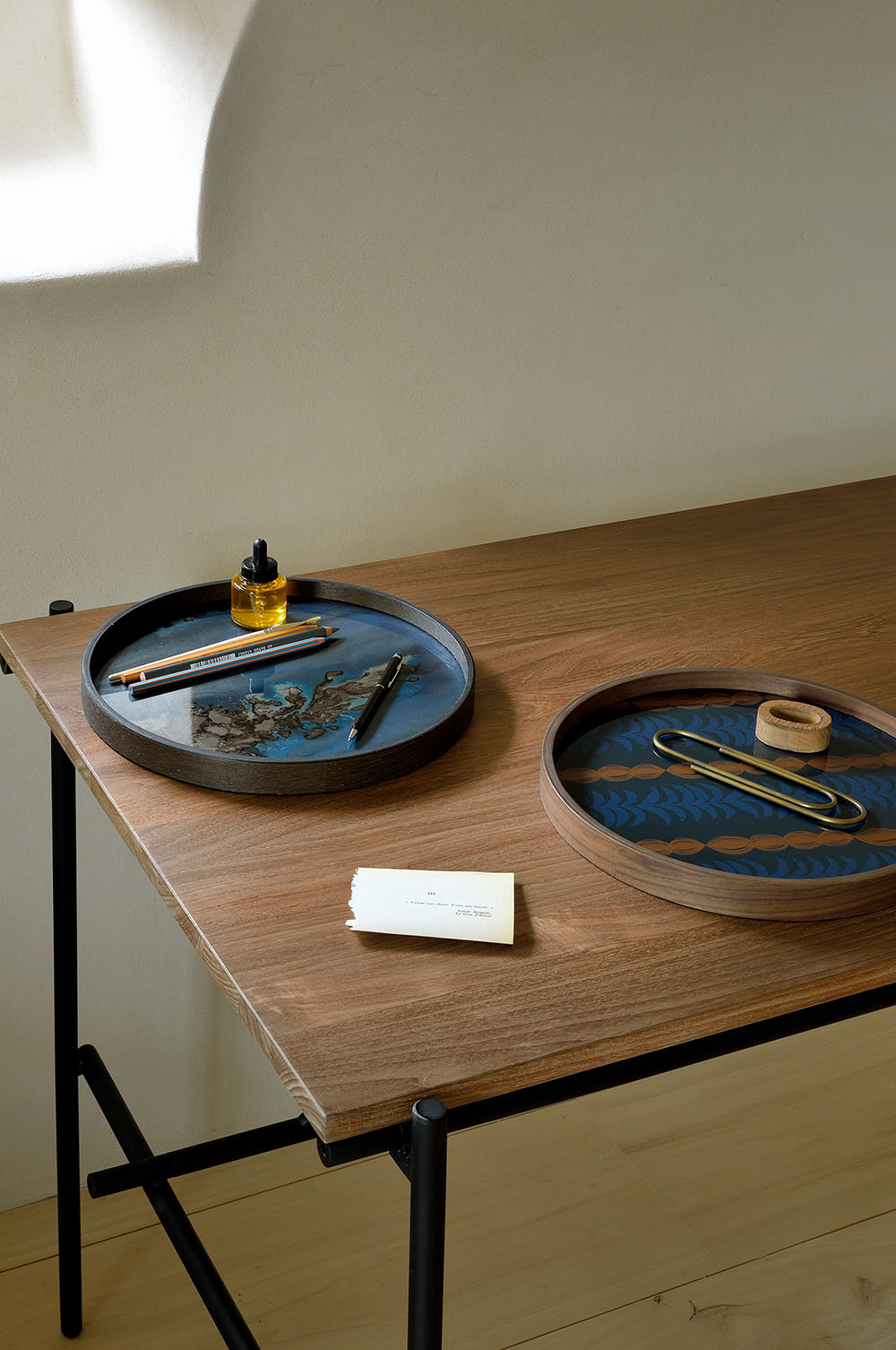 Slate Organic Glass Valet Tray