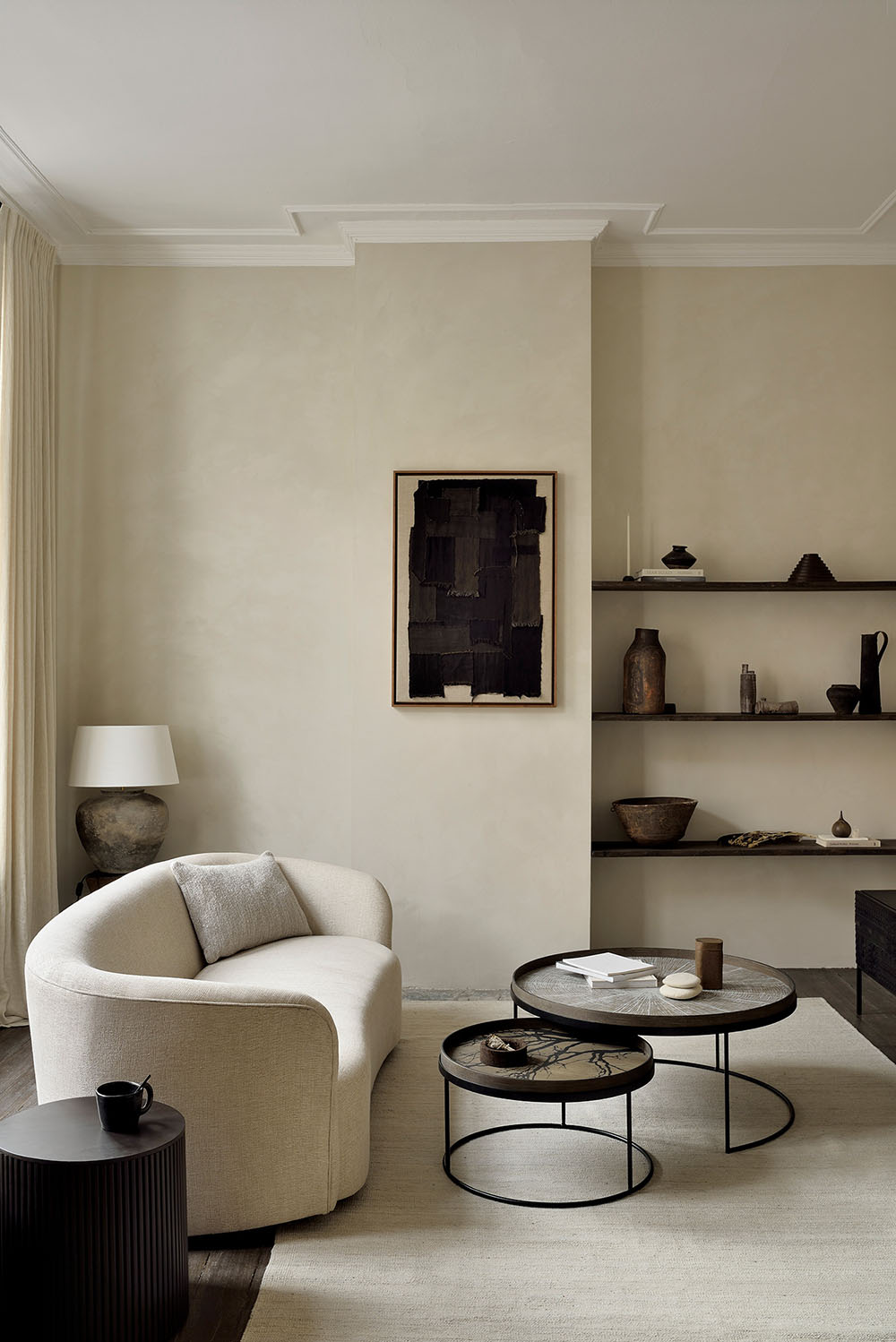 White Slice Wooden Tray X-Large