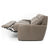 american leather three seat power sofa side profile while reclined showing zero clearance against the wall
