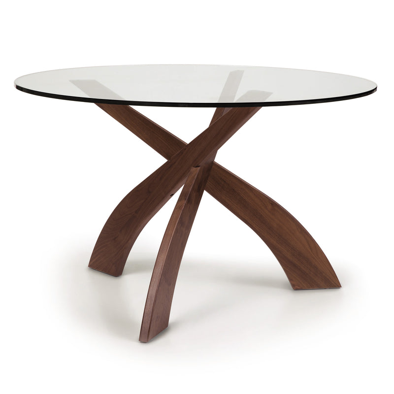 Entwine Round Glass Top Dining Table