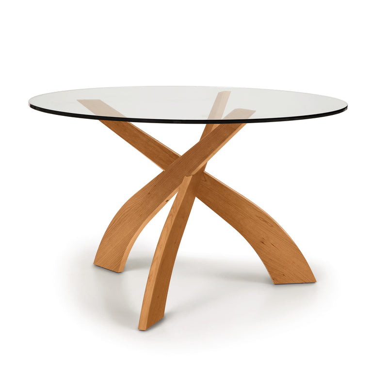 Entwine Round Glass Top Dining Table