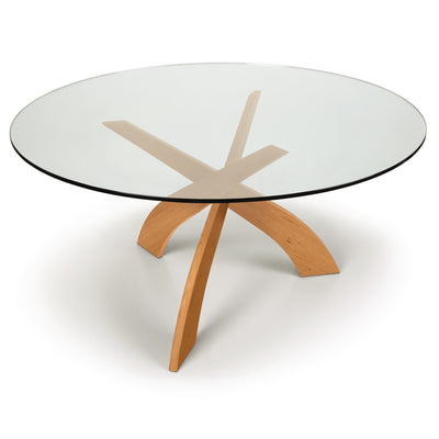 Entwine Round Glass Top Dining Table