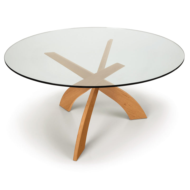 Entwine Round Glass Top Dining Table