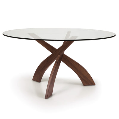 Entwine Round Glass Top Dining Table