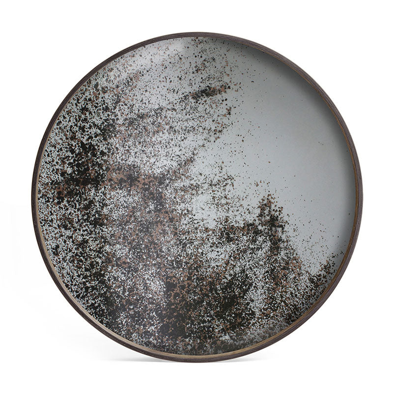 Clear Aged Mirror Tray Large