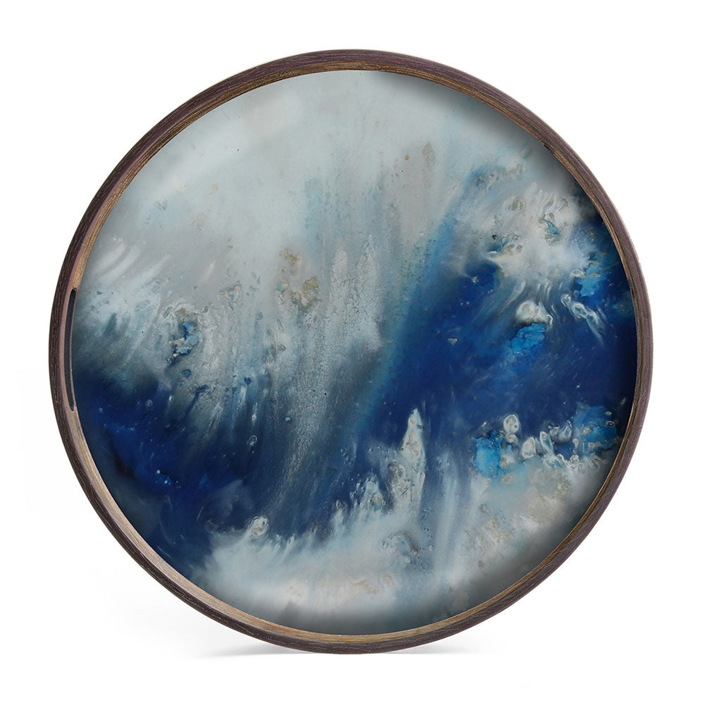 Blue Organic Glass Tray Small