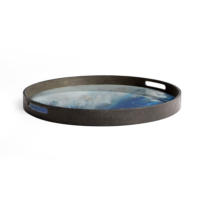 Blue Organic Glass Tray Small