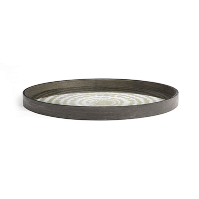 Gold Beads Mirror Tray Large