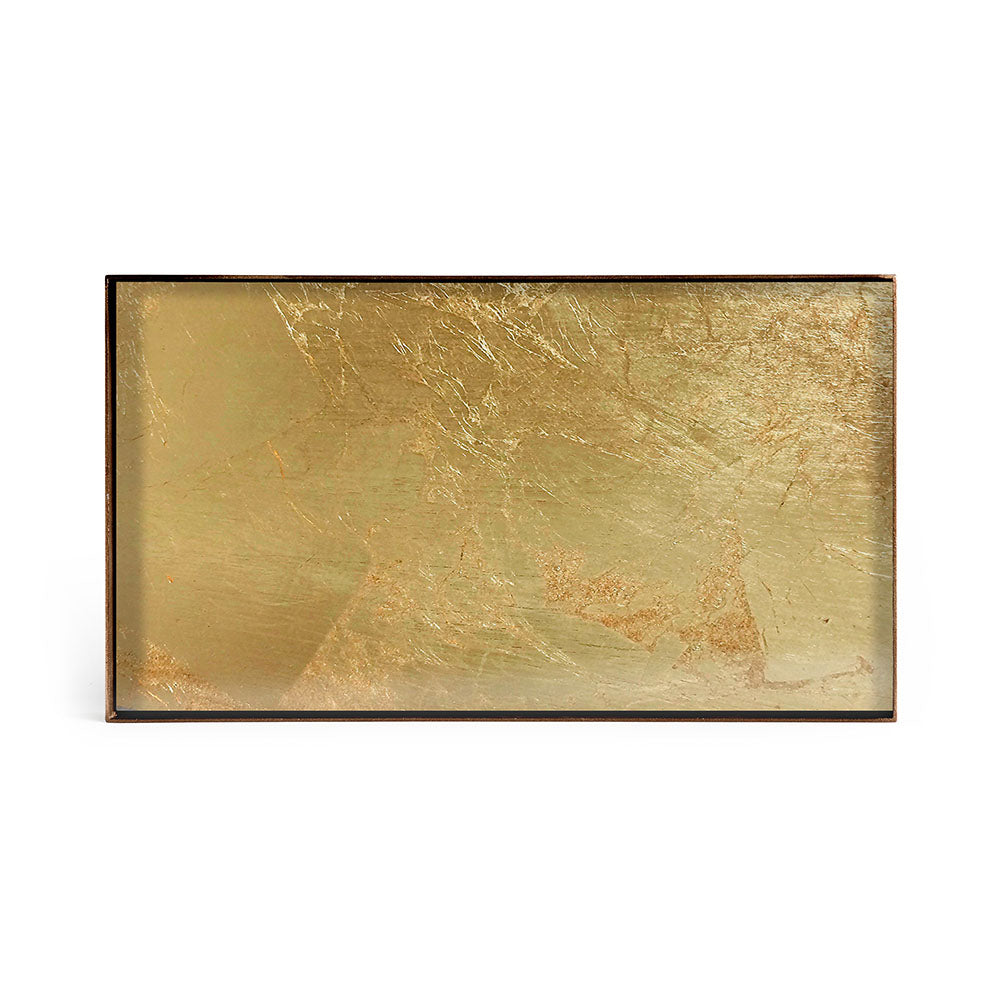 Gold Leaf Glass Valet Tray