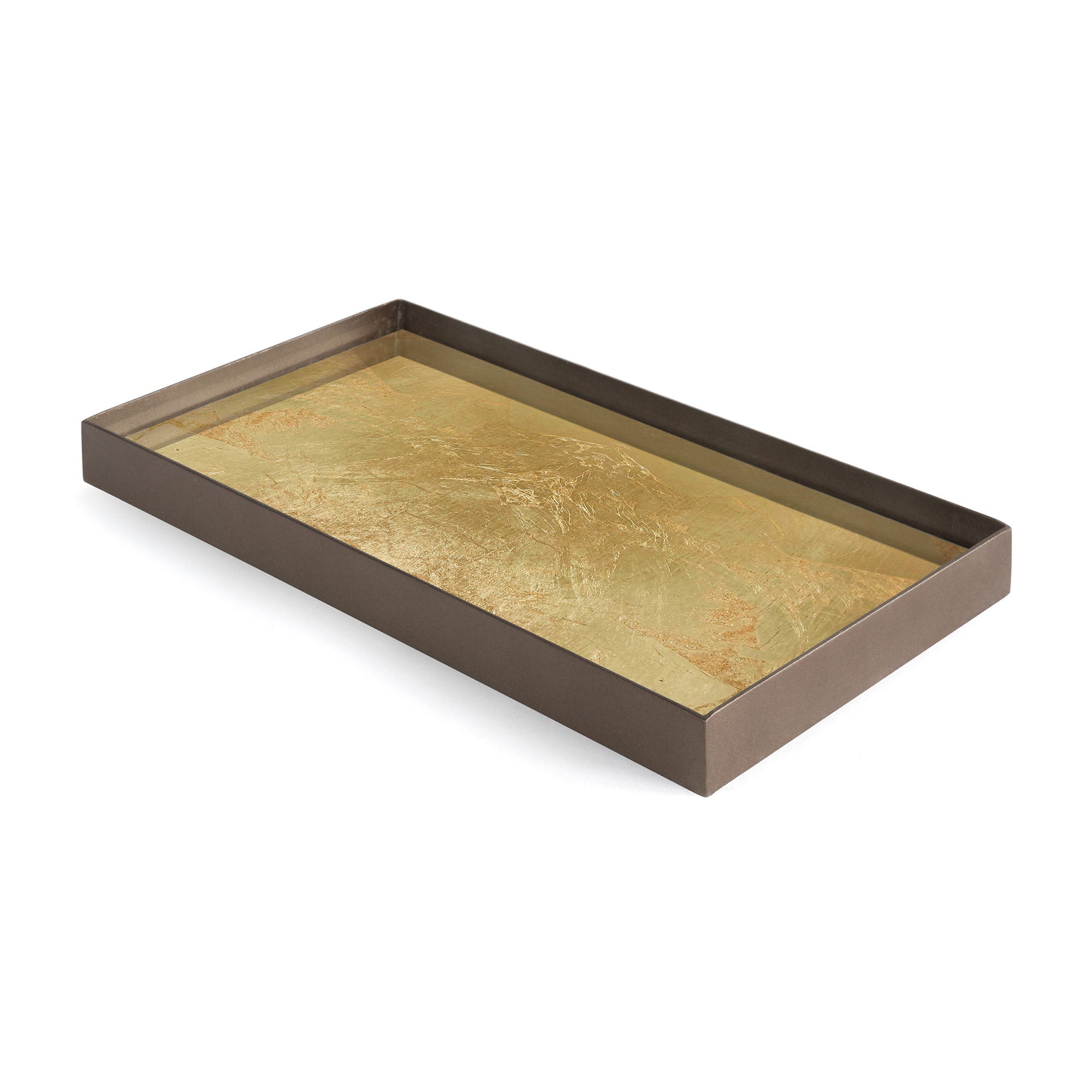 Gold Leaf Glass Valet Tray