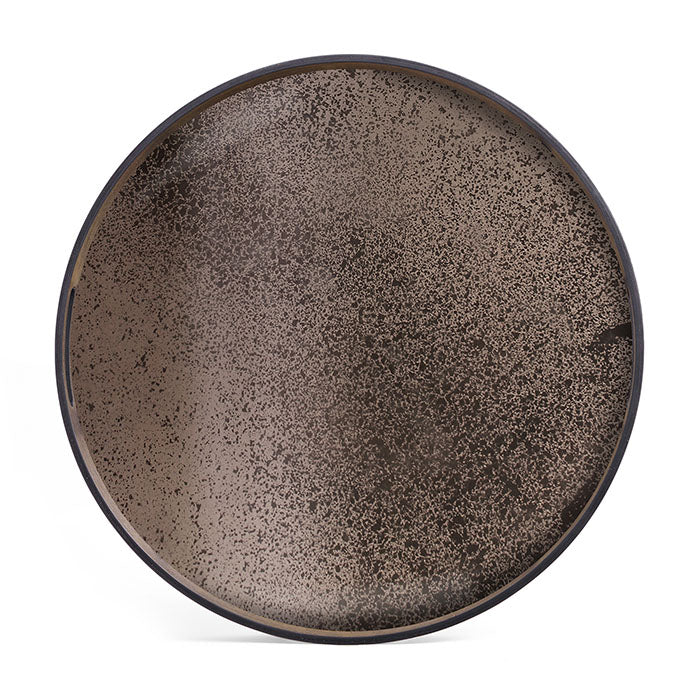 Bronze Aged Mirror Tray Small