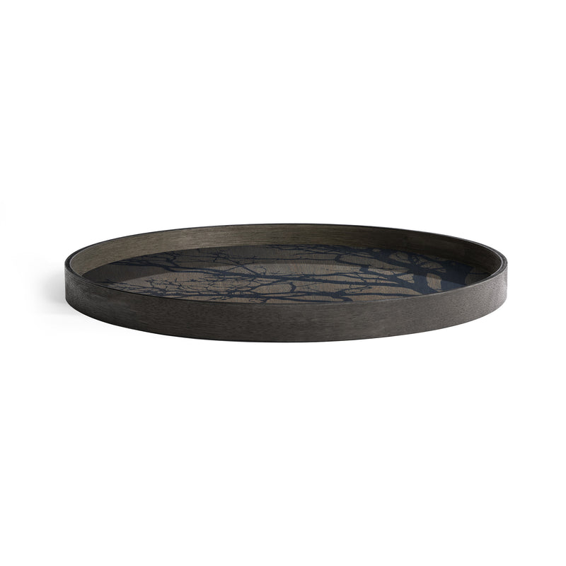 Black Tree Wooden Tray Large