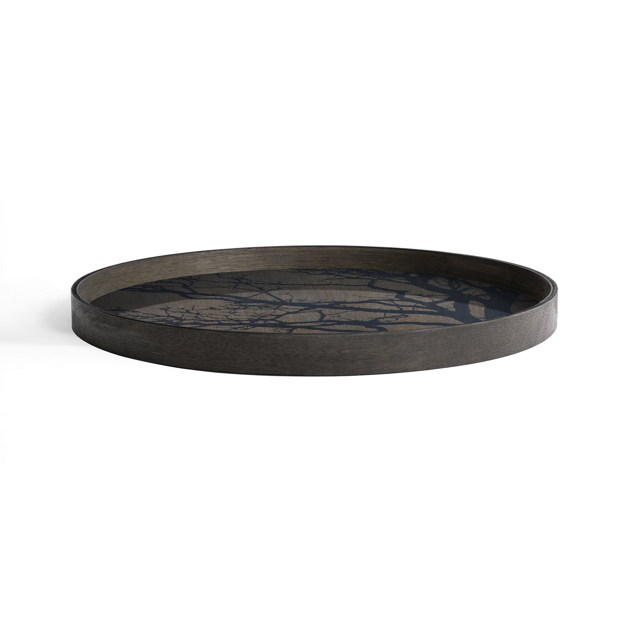 Black Tree Wooden Tray Large