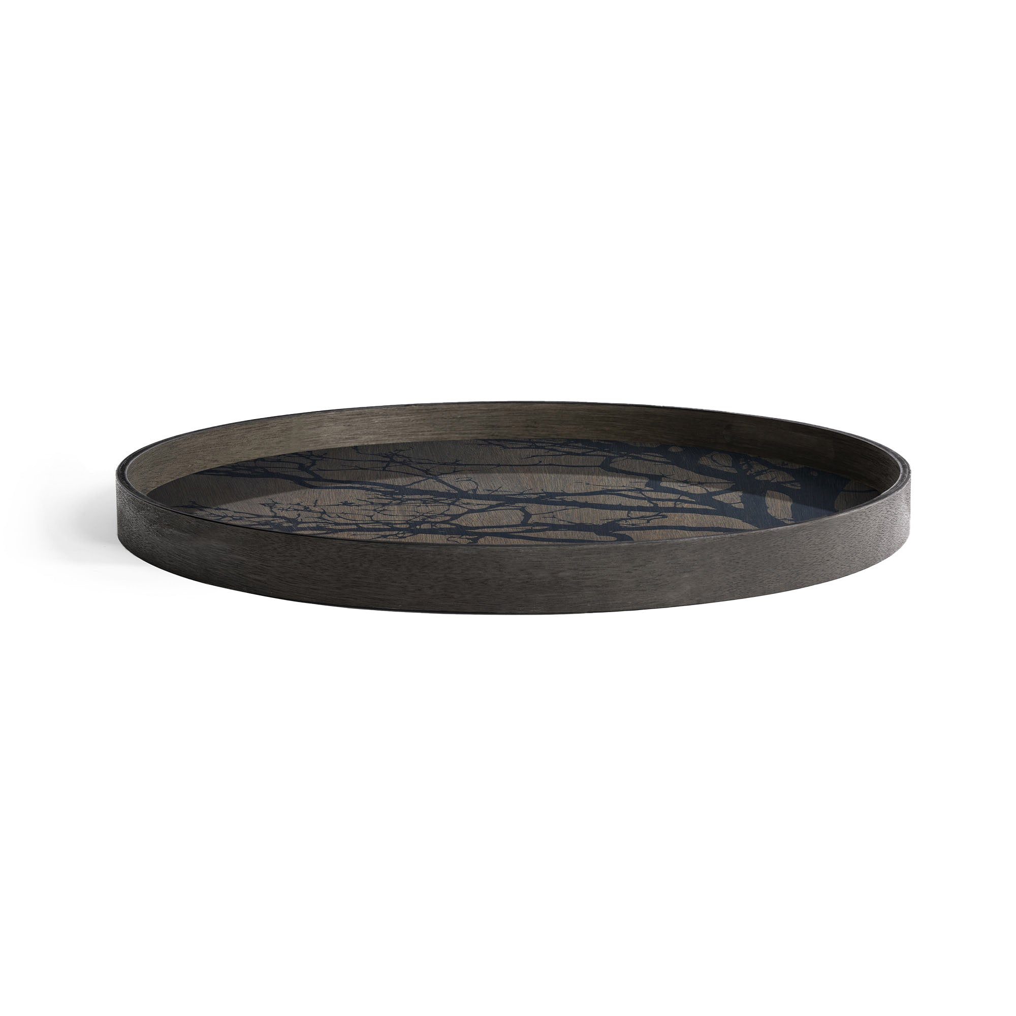 Black Tree Wooden Tray Large
