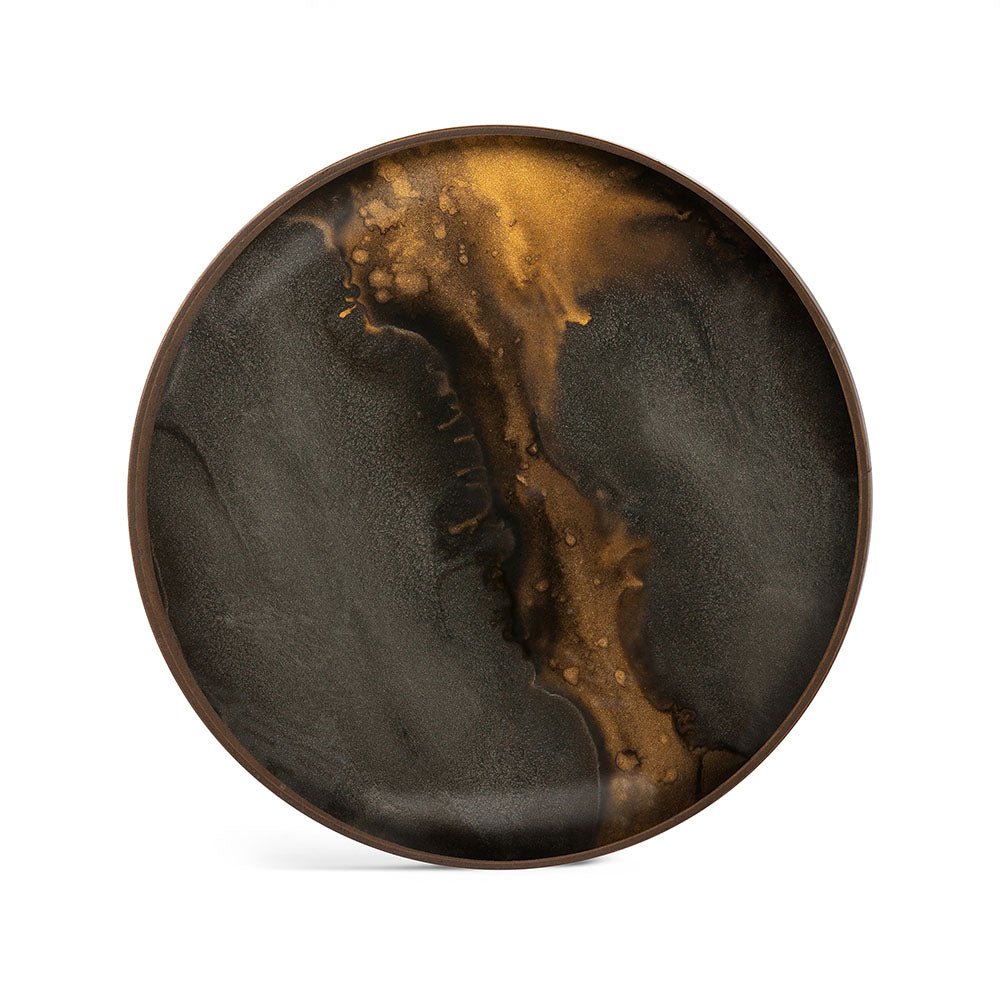 Bronze Organic Glass Valet Tray