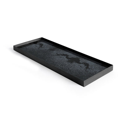 Charcoal Mirror Aged Valet Tray Rectangle