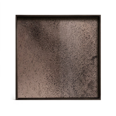 Bronze Aged Mirror Tray Square Large