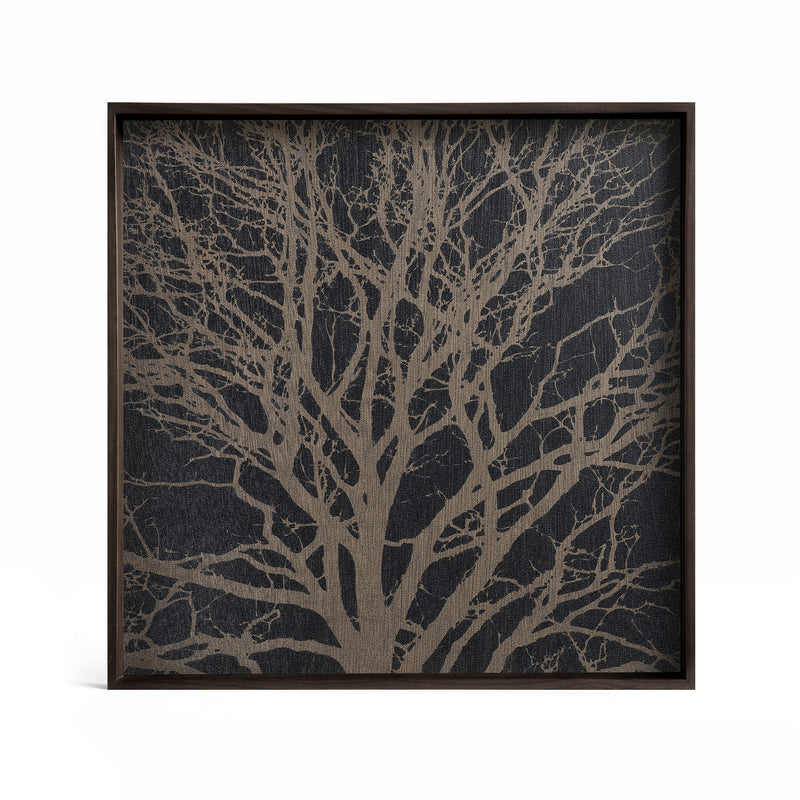 Black Tree Wooden Tray Small