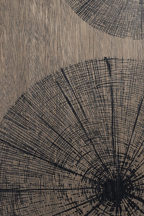 Black Slice Wooden Tray Square Large