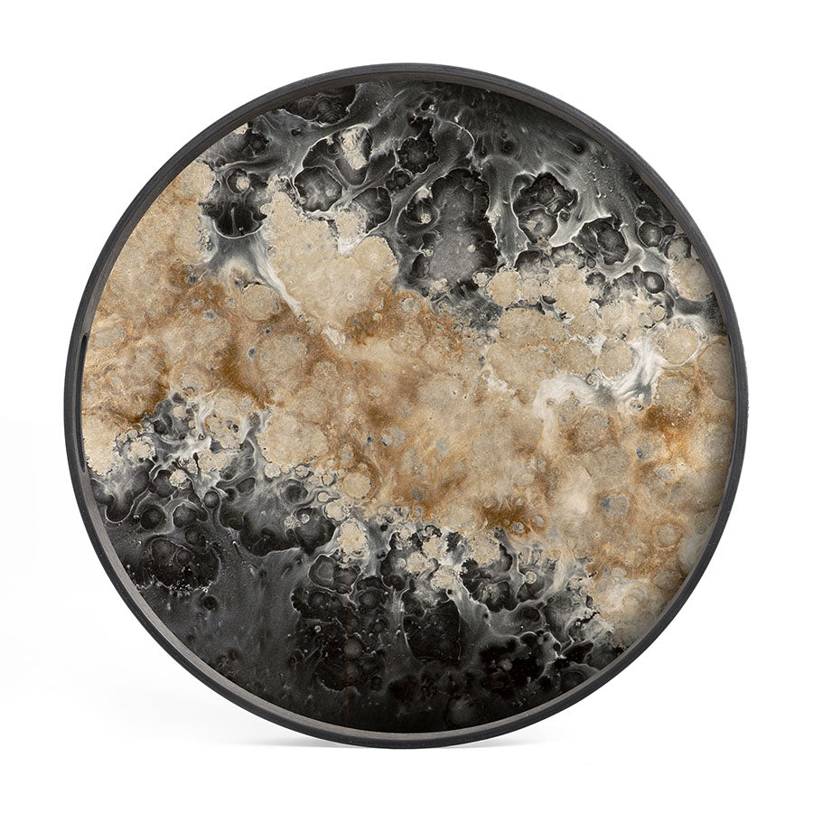 Black Organic Glass Tray Small