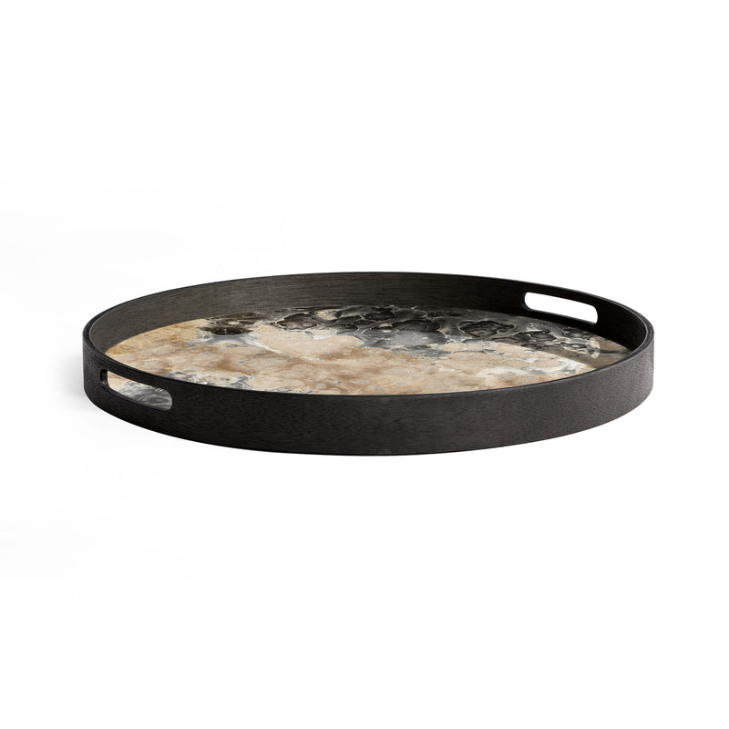 Black Organic Glass Tray Small